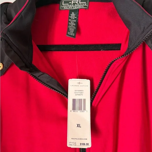 Ralph Lauren Active Red and Black Patch Jacket, NWT, Women’s XL - Picture 6 of 8